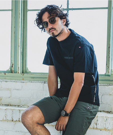 【BURTLE】全4色・ショートTシャツ（接触冷感・UVカット・給水速乾・4WAYストレッチ・ユニセックス）