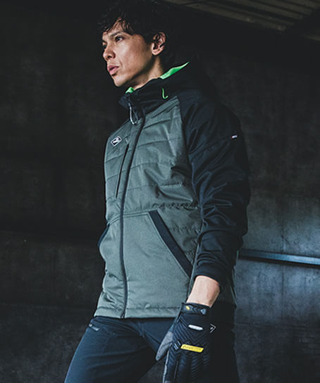 【BURTLE】全3色 バートルヒーターフーディージャケット(ストレッチ・撥水・透湿・男女兼用)