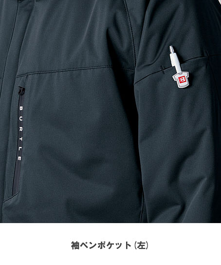 【BURTLE】全4色　ストレッチフーディ防寒ジャケット（防水性・防風性・保温性・ストレッチ・男女兼用）