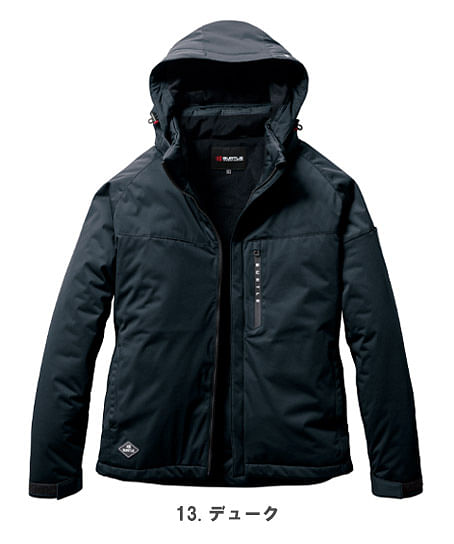 【BURTLE】全4色　ストレッチフーディ防寒ジャケット（防水性・防風性・保温性・ストレッチ・男女兼用）
