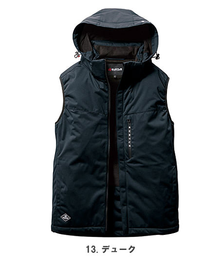 【BURTLE】全4色　ストレッチフーディ防寒ベスト