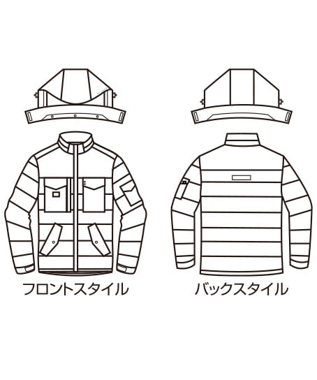 【BURTLE】全3色　防寒ジャケット（撥水・防風・ハーネス対応・男女兼用)