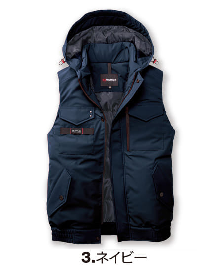 【BURTLE】全4色　バートル防寒ベスト（撥水・ウオッシャブル・男女兼用）