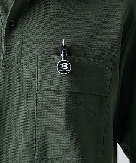 【BURTLE】全5色 バートル長袖ポロシャツ(ストレッチ・吸汗速乾・消臭・男女兼用)