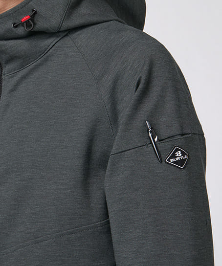 【BURTLE】全2色 バートルフーディブルゾン(ストレッチ・吸汗速乾・男女兼用)