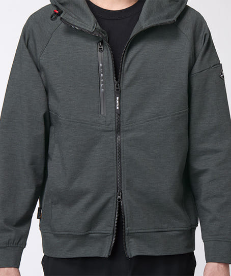 【BURTLE】全2色 バートルフーディブルゾン(ストレッチ・吸汗速乾・男女兼用)