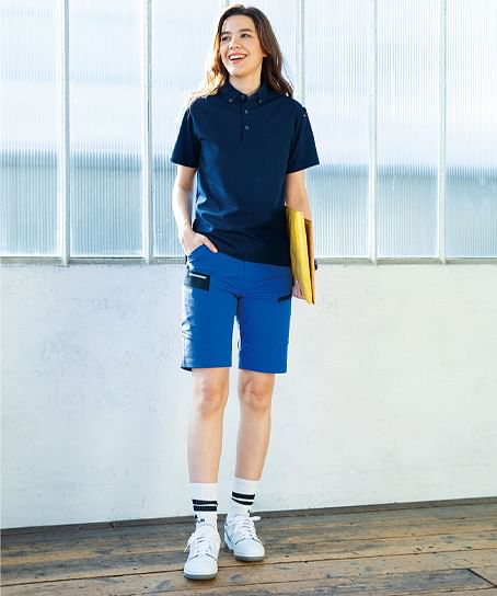【BURTLE】全6色・ショートカーゴパンツ（ユニセックス・4WAYストレッチ・制電・吸汗速乾・リサイクル）