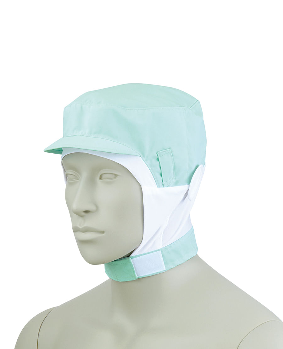 【全4色】ショート頭巾帽子（エコ・制菌・透け防止・制電・吸汗速乾・男女兼用）
