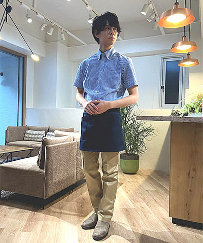 【全3色】半袖ギンガムチェックシャツ（形態安定・男女兼用）