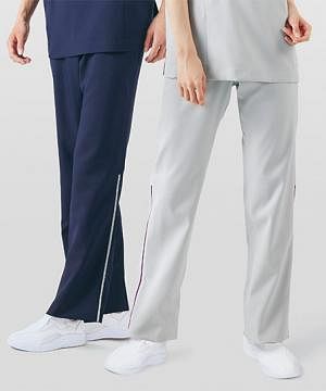 事務服・会社制服の通販の【ユニデポ 事務服】【全5色】パンツ(ノータック・総ゴム・男女兼用）