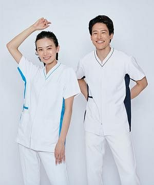 ユニフォーム・制服の通販の【ユニデポ】【全3色】スクラブ（制菌・吸汗速乾・制電・透け防止・男女兼用）