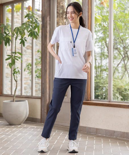 【全4色】ファントムドット冷感DRY サイドポケット半袖Tシャツ(ストレッチ・帯電防止・防汚・UVカット・接触冷感・吸汗速乾・消臭)