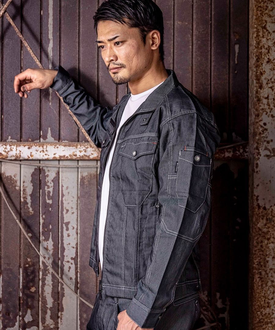 【Dickies】ディッキーズピンストライプジャケット(ストレッチ)