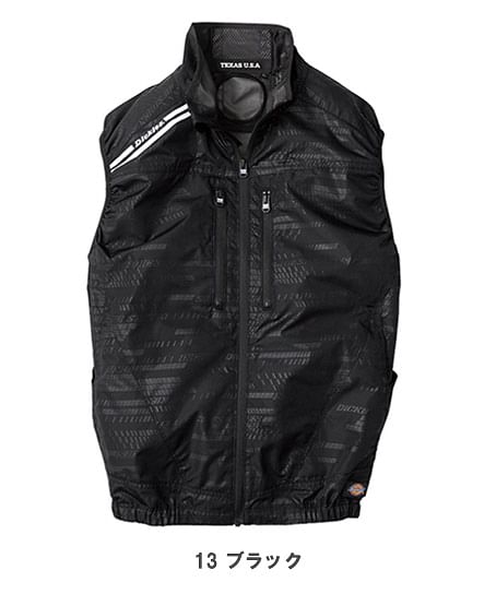 【Dickies】ディッキーズ・全4色・ボルトクール　日傘遮熱®半袖ベスト（ペルチェネックホルダー付・UVカット）