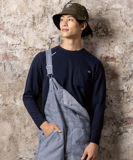 【Dickies】全3色・T/C 鬼鹿の子 長袖Tシャツ（UVカット・接触冷感・高通気・男女兼用）