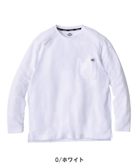 【Dickies】全3色・T/C 鬼鹿の子 長袖Tシャツ（UVカット・接触冷感・高通気・男女兼用）