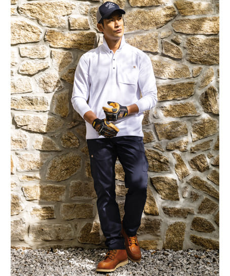 【Dickies】全3色・T/C 鬼鹿の子 長袖ポロ（UVカット・接触冷感・高通気・男女兼用）