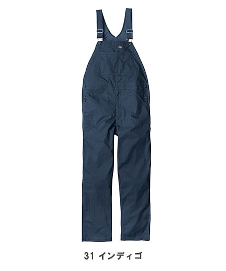 【Dickies】ディッキーズ・全9色・ライトT/Cストレッチオーバーオール（UVカット・接触冷感・逆開ファスナー・ストレッチ・男女兼用）