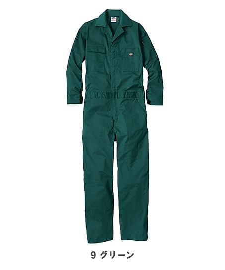 【Dickies】ディッキーズ・全9色・T/Cストレッチツナギ（UVカット・逆開ファスナー・ストレッチ・男女兼用）