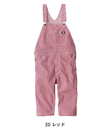 【Dickies】ディッキーズ・全3色・ライトストレッチヒッコリーオーバーオールショート丈（ストレッチ9％、UVカット、接触冷感・男女兼用）