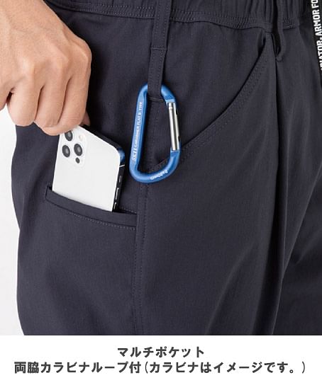【全2色】ジョバーズ®　ストレッチパンツ（超ストレッチ、ウエスト総ゴム、IN/OUT調整可能なドローコードと前ファスナー付き）