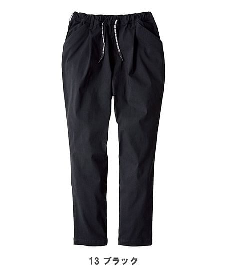 【全2色】ジョバーズ®　ストレッチパンツ（超ストレッチ、ウエスト総ゴム、IN/OUT調整可能なドローコードと前ファスナー付き）