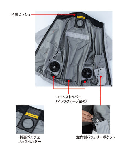 【全4色】ボルトクール日傘遮熱®ベスト(ペルチェネックホルダー付・UVカット)