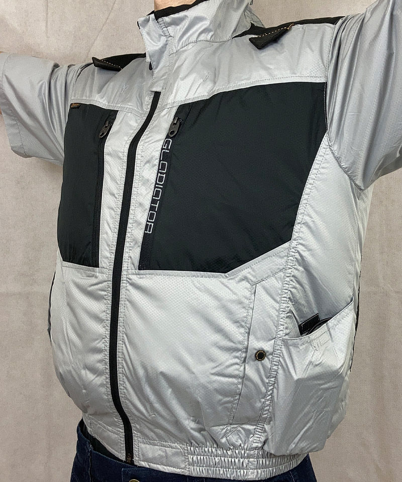 【空調風神服】全5色・ボルトクールバックチタンHYBRID半袖ジャケット（単品）