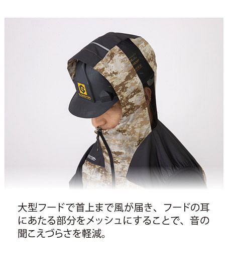 【全2色】空調風神服・ボルトクール日傘遮熱フーディベスト（赤外線・紫外線カット・男女兼用）