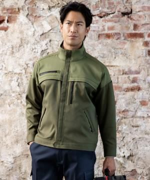 作業服・ワークユニフォームの通販の【ユニデポ 作業着】【全5色】エコ・裏綿ストレッチブルゾン（帯電防止規格合格・エコマーク・ストレッチ・反射素材・UVカット）