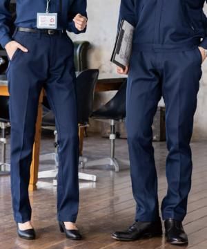 作業服・ワークユニフォームの通販の【ユニデポ 作業着】【全5色】エコ・裏綿ストレッチスラックス（帯電防止規格合格・エコマーク・ストレッチ・反射素材・UVカット）