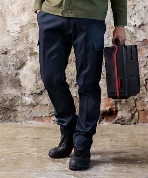 作業服・ワークユニフォームの通販の【ユニデポ 作業着】【全5色】エコ・裏綿ストレッチカーゴパンツ（帯電防止規格合格・エコマーク・ストレッチ・反射素材・UVカット）