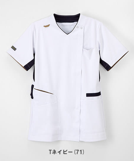 【ナガイレーベン】男女兼用スクラブ（ストレッチ・接触冷感・通気性・制菌・制電・吸水・防汚・形態安定）