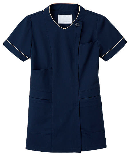 【ナガイレーベン】丸みのあるＶネックチュニック（接触冷感・ストレッチ・吸汗性・吸湿性）