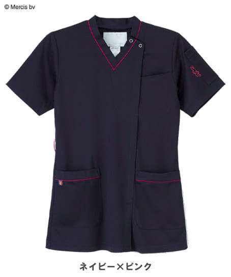 【ミッフィー×ナガイレーベン】男女兼用スクラブ（左袖キャラクター刺繍）