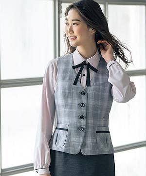 ユニフォーム・制服の通販の【ユニデポ】【全2色】ベスト（シュガーチェック）※廃番予定※