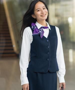 事務服・会社制服の通販の【ユニデポ 事務服】【全2色】ベスト（ニット・ストレッチ・エコ）
