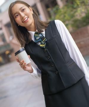 事務服・会社制服の通販の【ユニデポ 事務服】【全１色】ベスト（ストレッチ・エコ素材）
