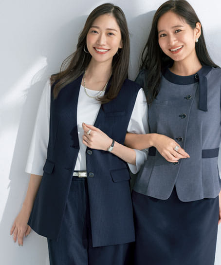 【全2色】ロングベスト（ストレッチ・エコ素材・オールシーズン対応）