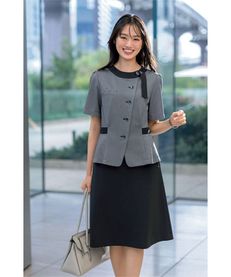 【全2色】Aラインスカート（57cm丈・ストレッチ・エコ素材・オールシーズン対応）