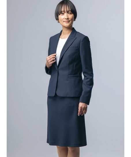 【全2色】Aラインスカート(プレシャスシャドーチェック・ストレッチ・制電)(56cm丈/9号)