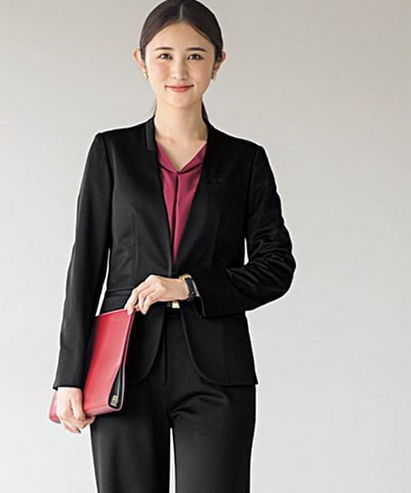 【全3色】ジャケット(TioTio プレミアム・トリクシオン ニット・形態安定・裏地無し)