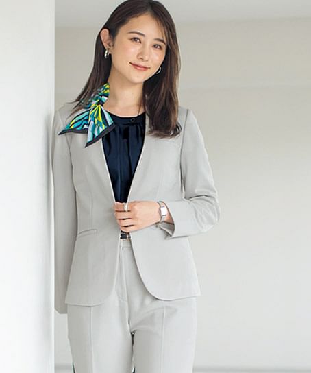 【全3色】ジャケット(TioTio プレミアム・トリクシオン ニット・形態安定・裏地無し)