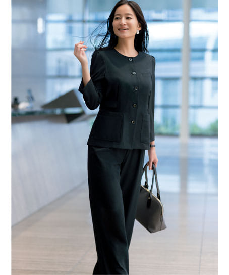 【全2色】ジャケット（９分袖・ストレッチ・エコ素材・オールシーズン対応）