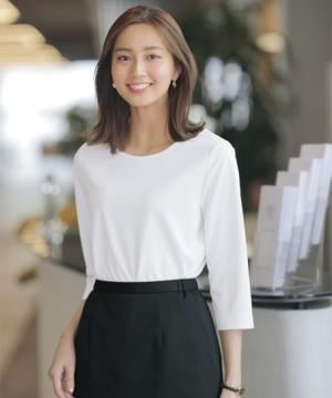 作業服・ワークユニフォームの通販の【ユニデポ 作業着】【全2色】カットソー（七分袖・ニット・UVカット・透け防止・エコ）