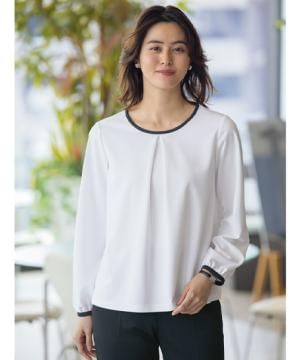 事務服・会社制服の通販の【ユニデポ 事務服】【全1色】カットソー（九分袖・ニット・UVカット・透け防止・エコ）