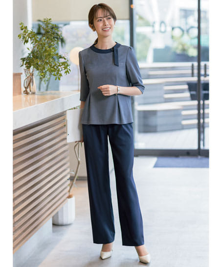 【全2色】プルオーバー(七分袖・ニット・UVカット・吸水速乾・透け防止・汚れ除去・高通気度174.1㎤/㎠・s)