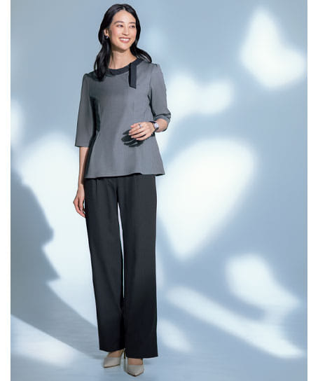 【全2色】プルオーバー(七分袖・ニット・UVカット・吸水速乾・透け防止・汚れ除去・高通気度174.1㎤/㎠・s)