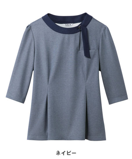 【全2色】プルオーバー(七分袖・ニット・UVカット・吸水速乾・透け防止・汚れ除去・高通気度174.1㎤/㎠・s)