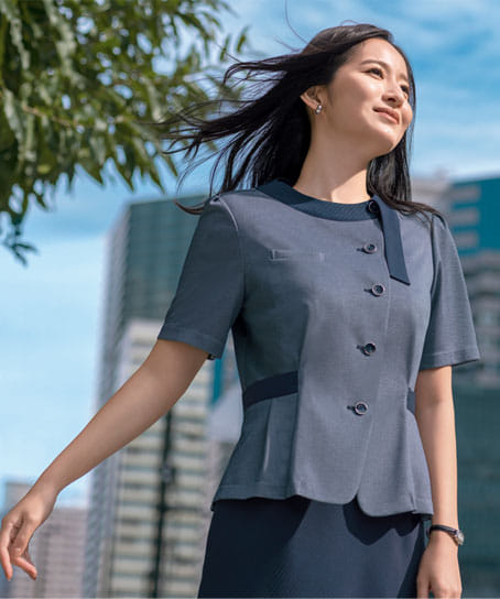 【全2色】オーバーブラウス(ニット・UVカット・吸水速乾・透け防止・汚れ除去・高通気度174.1㎤/㎠・s)